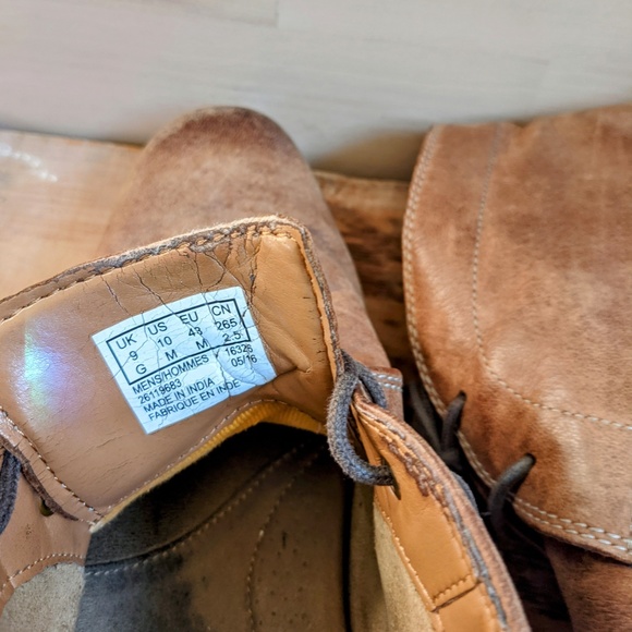 Clarks Brown Leather Low Chukka Boots Men's size 10 - Picture 5 of 6